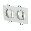 Oczko V-TAC aluminiowe odlew 2xGU10 kwadrat białe VT-783SQ-WH